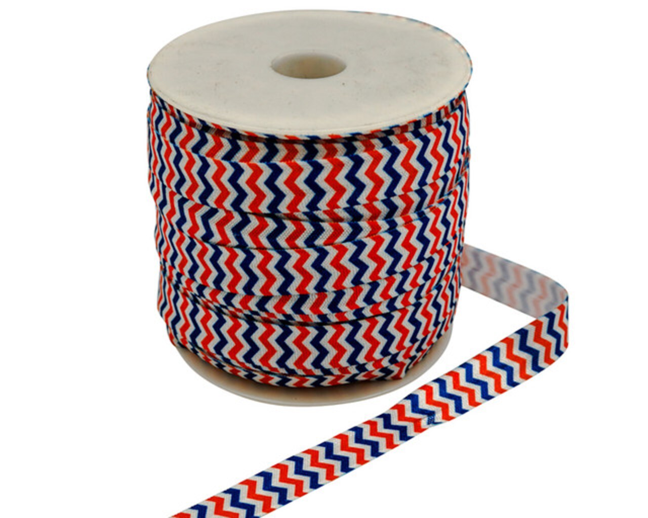 5/8 x 50 Yards Multi Colored Chevron Fold Over Elastic Sewing Trim